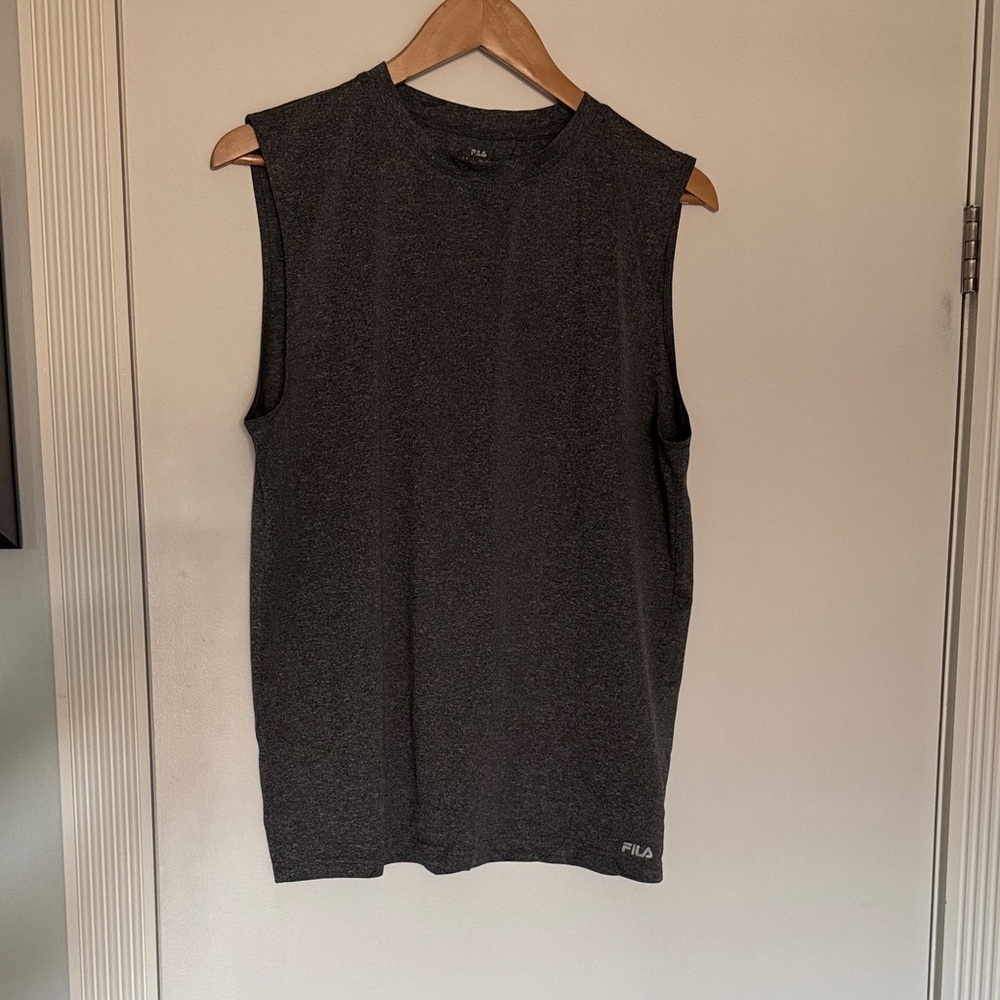 [PROMO - 3 for $30 |  4 for $40]Fila Men's Charcoal Sleeveless Shirt